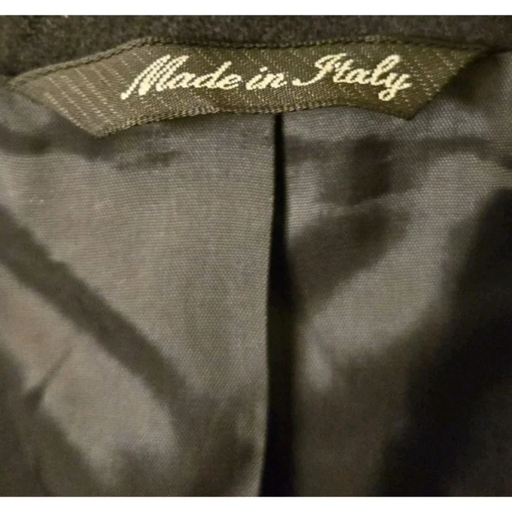 Hathaway Platinum 100% Cashmere Sport Coat Blazer Black 44R Classic Tailored Fit